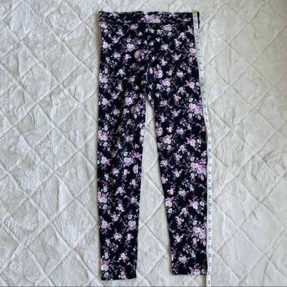 Victoria’s Secret PINK | Black Floral Print Leggings | Size Medium - Picture 10 of 12